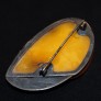 Vintage amber brooch in silver